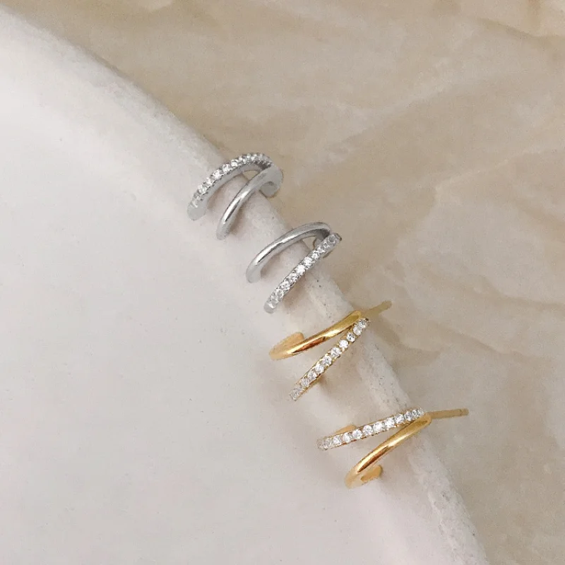 

Modern Jewelry Metal Earrings Popular Design High Quality Shiny Crystal Hot Selling Stud Earrings For Girl Lady Gifts