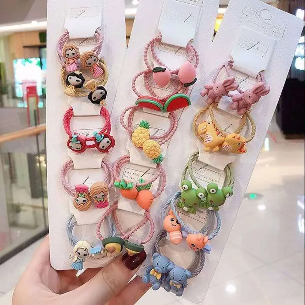 

Детские универсальные модные резинки для волос с героями мультфильмов