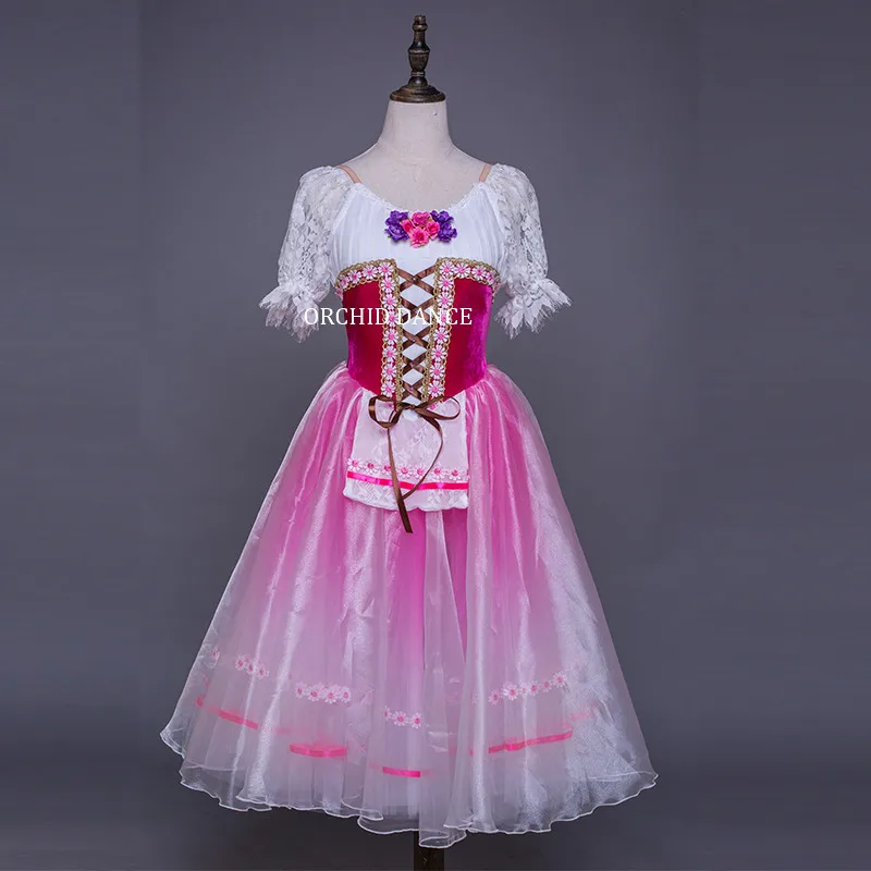 Высокое качество дешевые сценические выступления Ombre горничной Длинные балетные