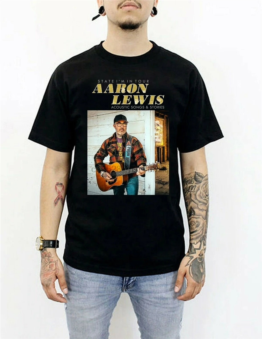 Футболка Aaron Lewis State IM In Tour любимая Спортивная футболка Hypebeast|Мужские футболки| |