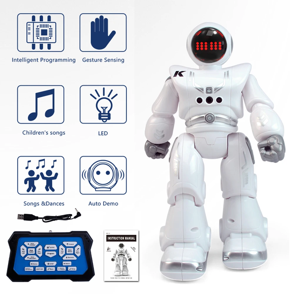 

R18 Intelligent RC Robot Programmable RC Smart Gesture Sensing Robot Toy Automatic Presentation Robot Model Children's Toy Gift