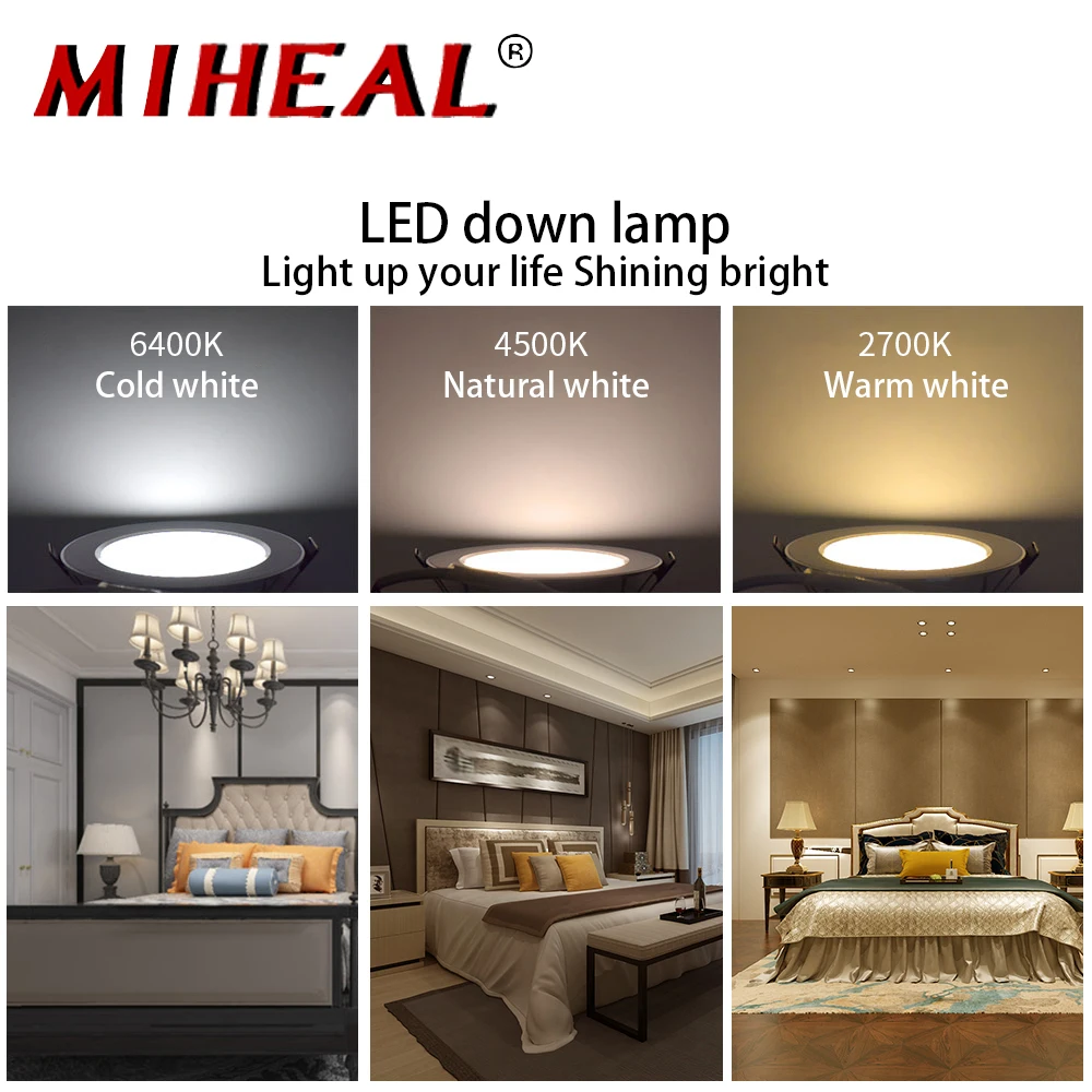 Светодиодный Потолочный Светильник направленного света 5 Вт 9 12 15 220 ~ 240 В