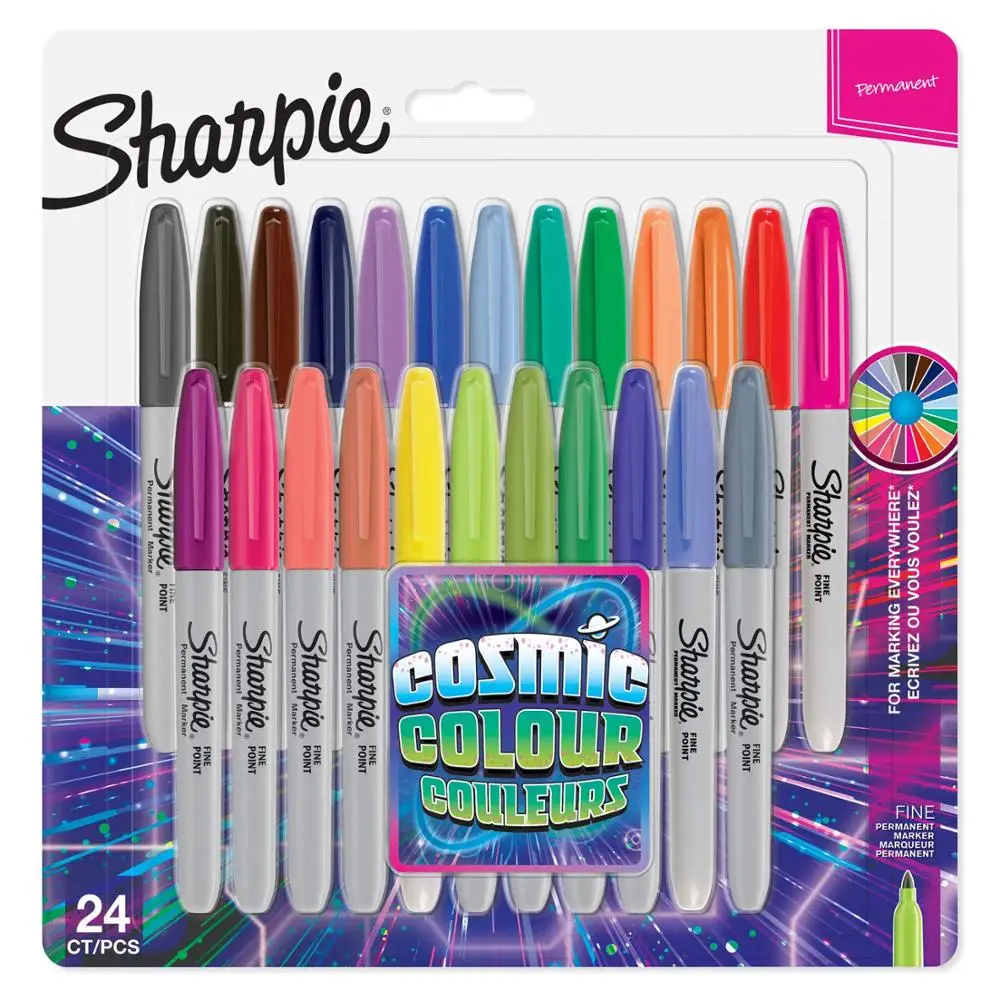 

8/12/24 pcs Set Sanford Sharpie Oil Marker Pens Colored Markers Art Pen Permanent Colour Marker Pen Office Stationery 1mm Nib