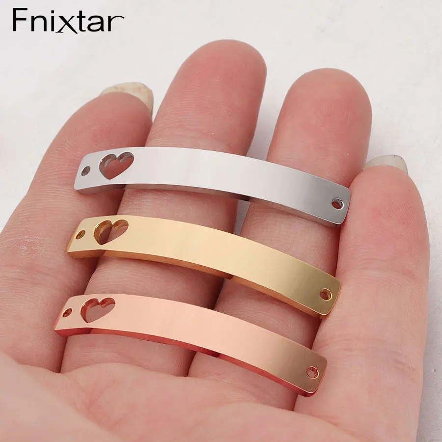 Fnixtar 20 шт. 39*6 мм полые в форме сердца изогнутая прямоугольная планка стандартная
