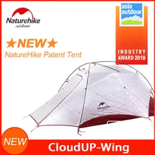 Naturehike CloudUP-крыло Сверхлегкий Открытый кемпинговый тент с силиконовым покрытием нейлоновый тканевый двухслойный водонепроницаемый тент для 2 человек