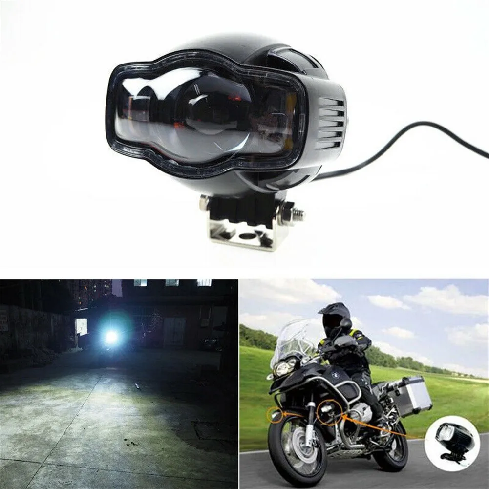 

Motorcycle Additional Spotlights 20W LED Spot Driving Fog Headlight Auxiliary Light + USB Port 2000LM Alloy Led Accessories