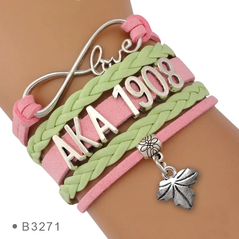 B3271 Колледж Fratority AKA DST GPhiD зет ADPi AGS ZTA Альфа Omicron Pi AGK Чи Омега Tri Delta Sigma Kappaa Phi Mu Гам Браслеты - Окраска металла: B3271
