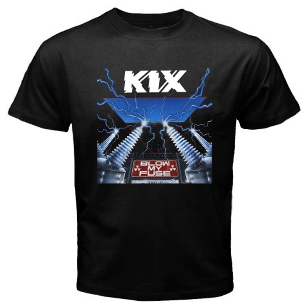 

New KIX Blow My Fuse Hard Rock Band Legend Men Black T-Shirt Size S to 3XL