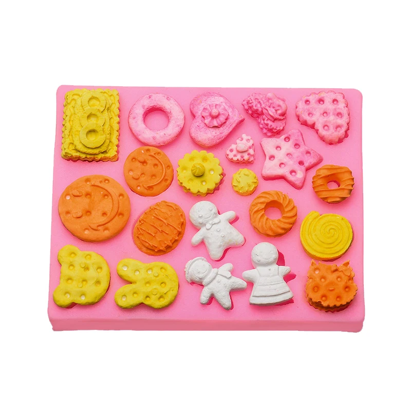 

Bear Snowman Heart Shape Biscuit Silicone Mold Chocolate Baking Molds Handmade Clay Crafts Fondant Chocolate Mould