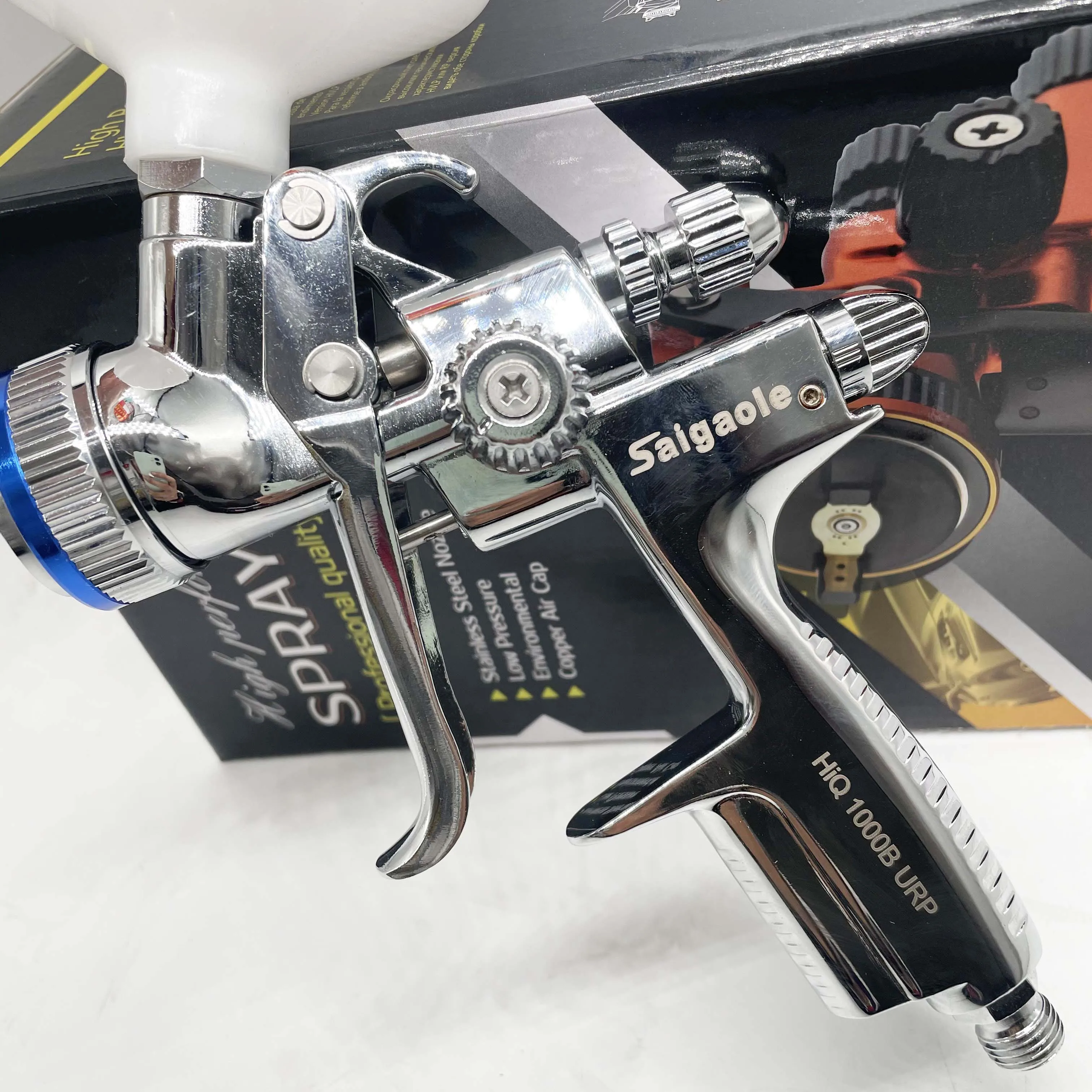 

1000G spray gun high quality 1.3mm+1.7mm HVLP car sprayer painting tool high Atomization air paint sprayer