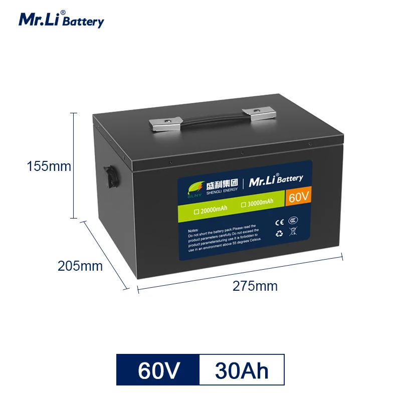 Mr. Li 60V20A 60V30A 72V20A 72V30 аккумуляторная батарея для электровелосипеда Lifepo4 большая