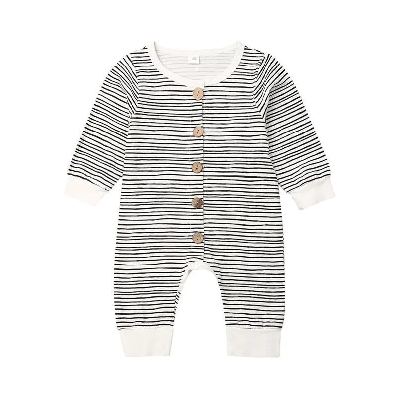 

Toddler Newborn Baby Boys Clothes Autumn Baby Boys Long Sleeve Button Striped Rompers Camouflage Baby Boys Jumpsuits Outfits