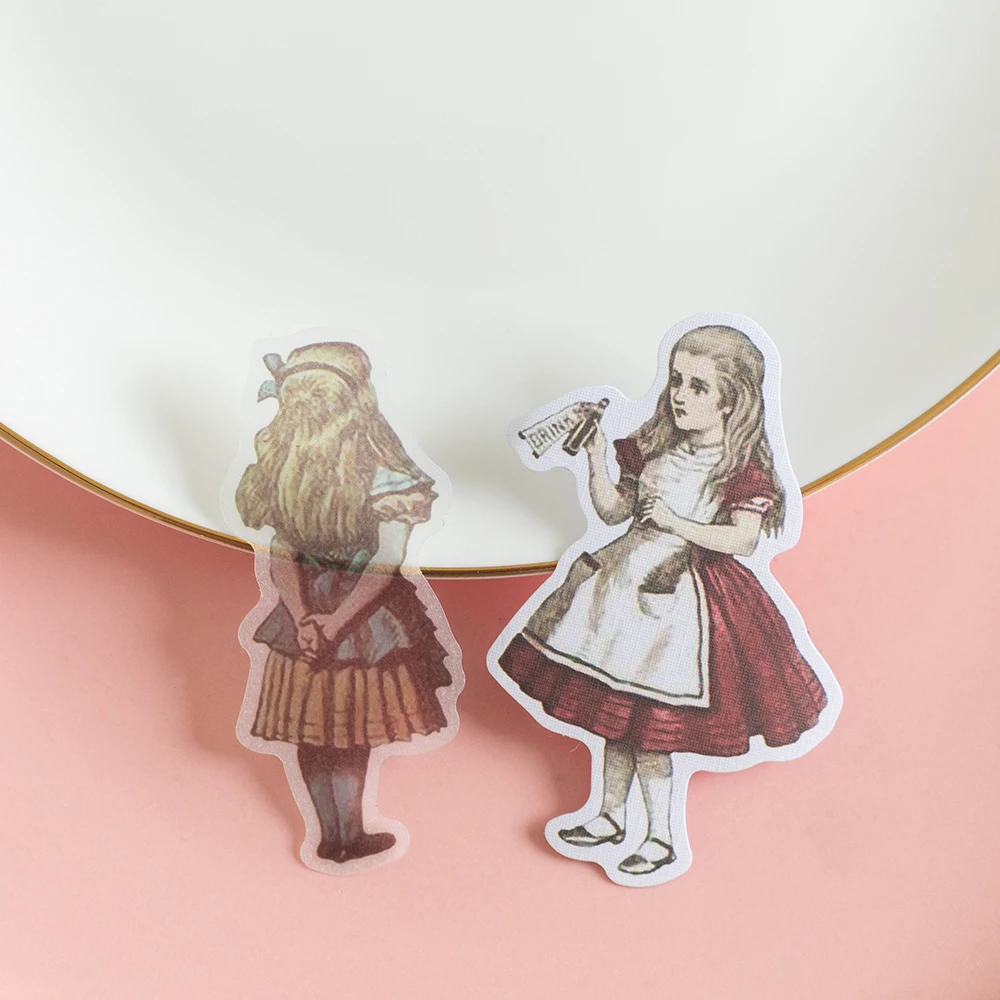 40 шт./1 лот милые канцелярские принадлежности наклейки Алиса: безумие