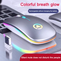 colorful portable ergonomics wireless gaming desktop mouse 2 4ghz luminous mouse for pc laptop computer usb recharing mouse