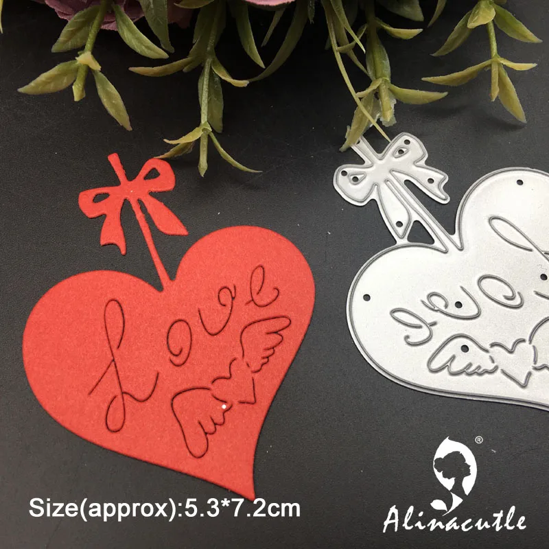Вырубка металла высечки сердце счастливые валентинки скрапбукинг бумага