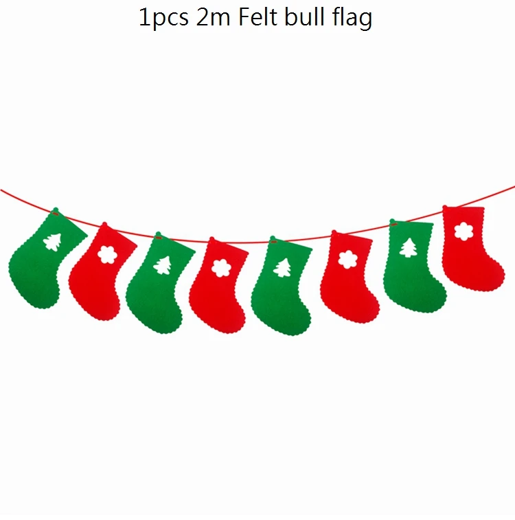 Socks banner QIFU рождественские украшения для дома Navidad Рождественская елка огни Рождественские декоративные украшения Рождественский подарок счастливый год - Цвет: Socks banner