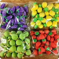 30pcs creative vegetables fruit eraser detachable eraser student prize stationery wholesale