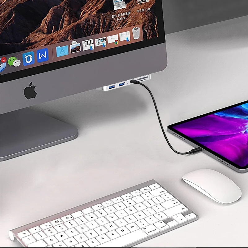 Usb 3 0 концентратор из алюминиевого сплава адаптер с портами сплиттер кардридером