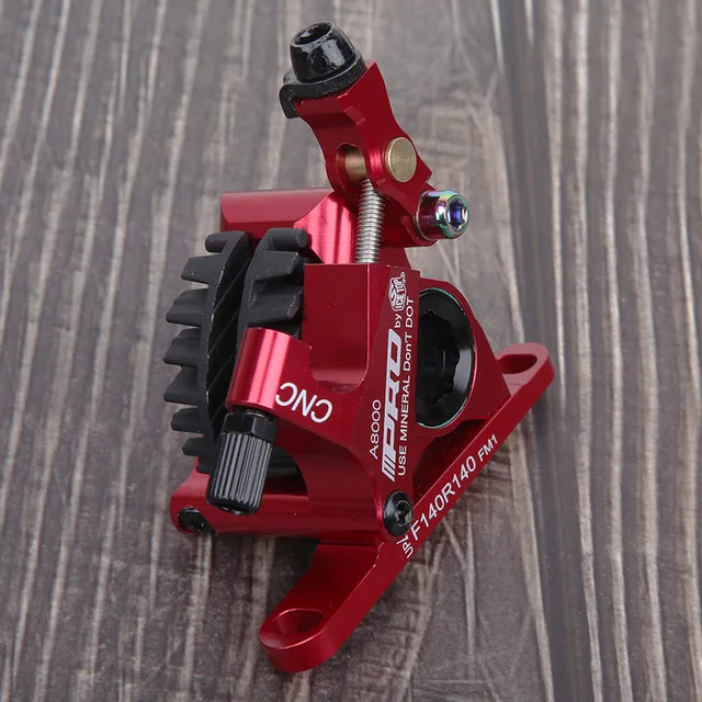 Front clamps red Дорожная гидравлическая система дисковых тормозов с плоским креплением, Штангенциркули с 140 мм дисками, роторные велосипедные двусторонние механические тросы, хомуты для дорожных тормозов - Цвет: Front clamps red