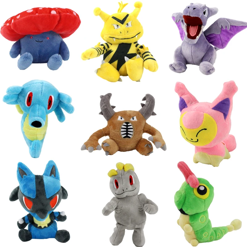 Аниме Домашние животные плюшевая игрушка Pinsir Machop Horsea Vileplume Electabuzz Lucario Skitty gatpie aerodacktyl мягкая тряпичная кукла в подарок для ребенка