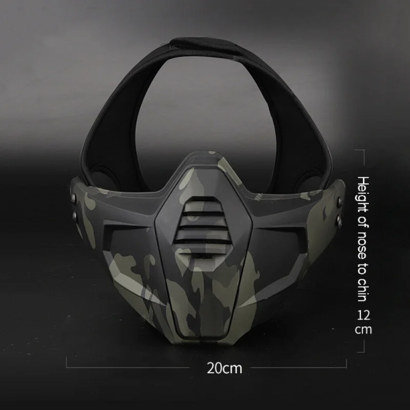 (Tactical) Hunting Mask Airsoft Face Shooting Wargames Camo Half Protective Lower Paintball Protection | Спорт и развлечения