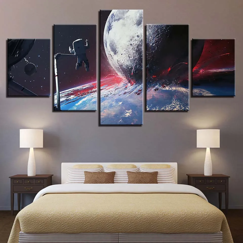 

Home Decor Canvas Painting HD Prints 5 Pieces Planet Wall Art Landscape Modular For Living Room Bedroom Pictures Artwork Poster