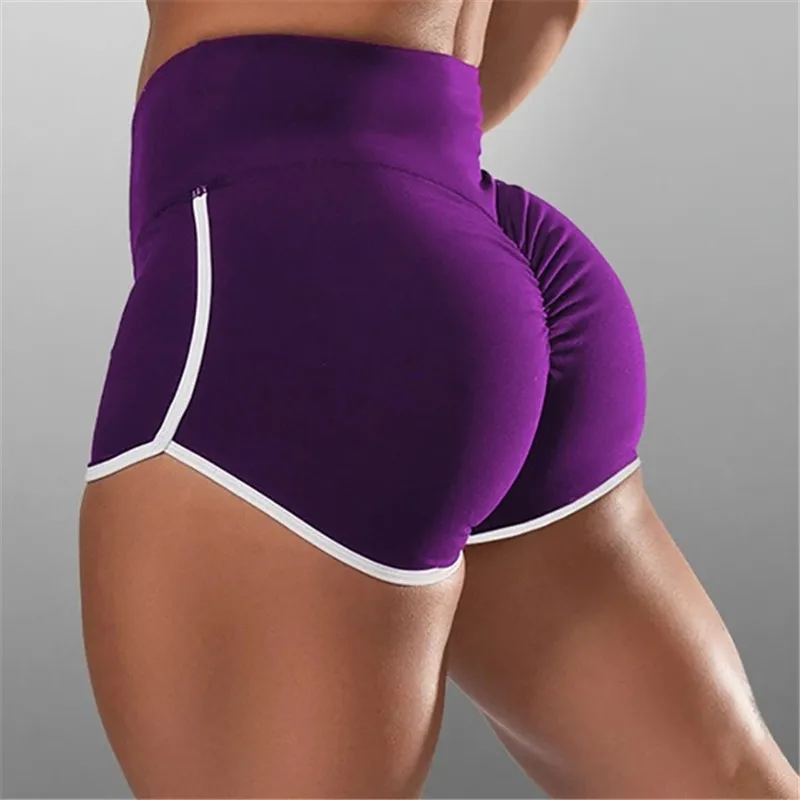 

Summer Sport Shorts Women High Waist Elasticated Seamless Fitness Leggings Push Up Gym Training Gym Tights Pocket Shorts