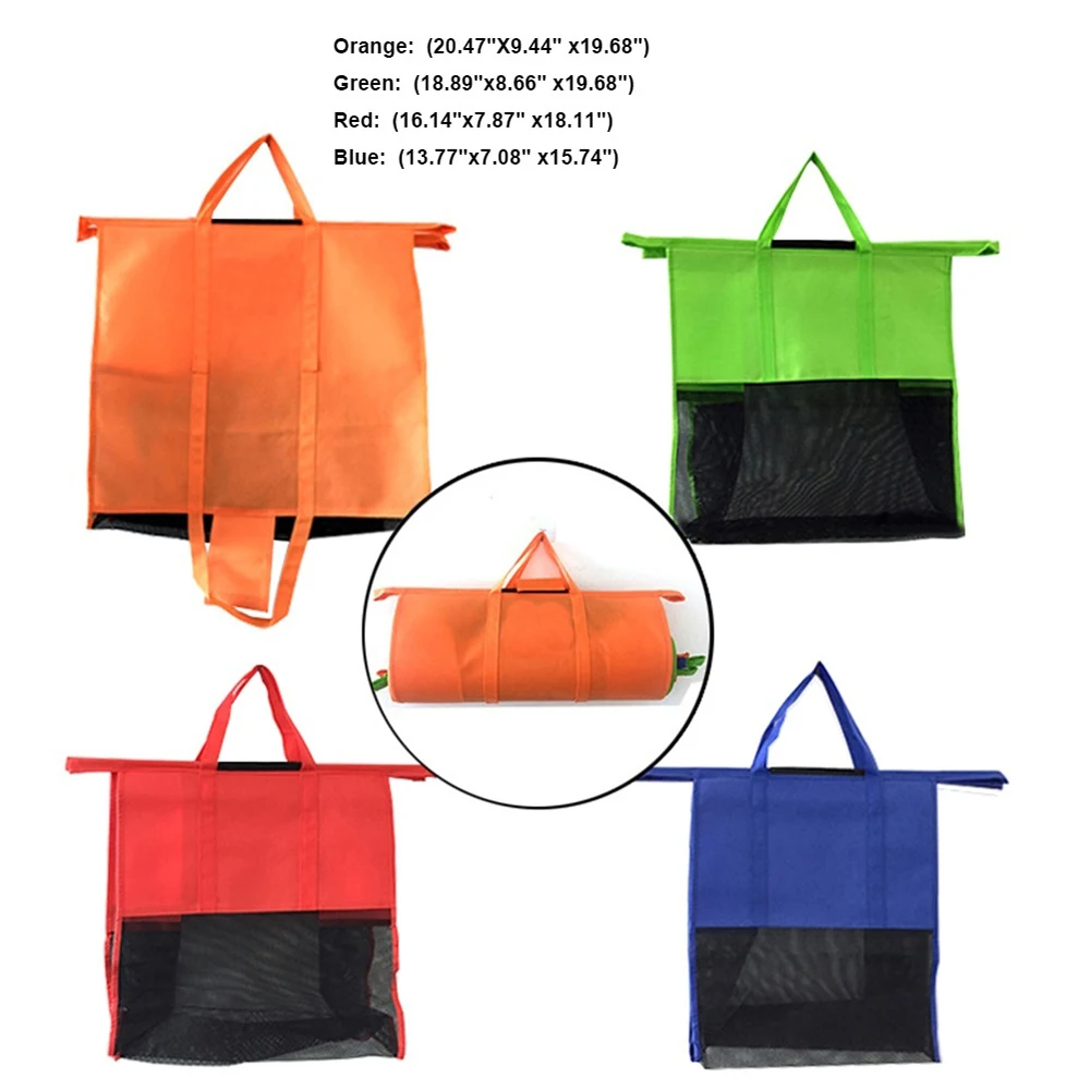 

New 4 PCS Thicken Foldable Shopping Bags Reusable Shopping Bags Cart Trolley Supermarket Shopping Bags for Women
