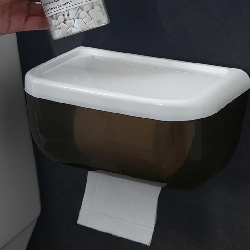 Водонепроницаемый пластиковый ящик для туалетной бумаги дома кухни диспенсер