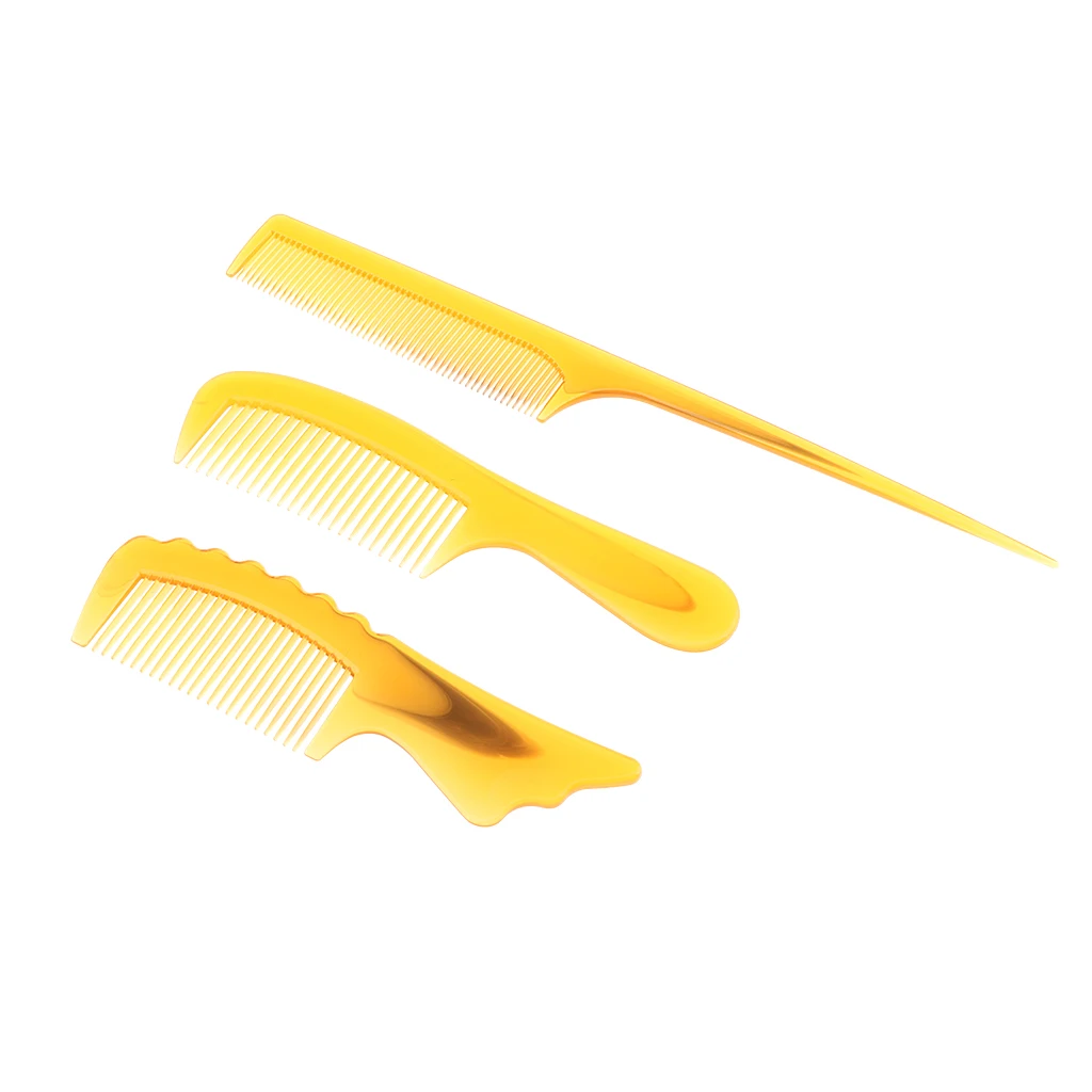 

3x Анти-статический парикмахерские Парикмахерские ножницы для резки гребень Термостойкие щетка для распутывания волос прочный Анти-статич...
