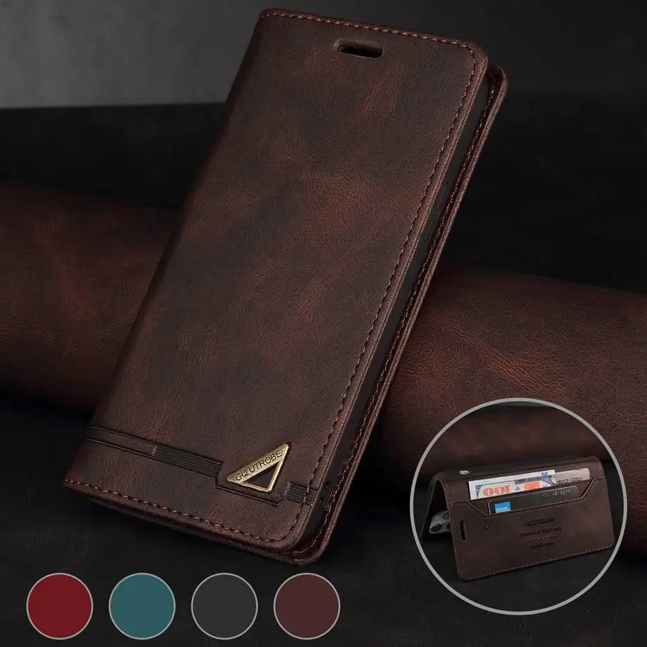 Luxury Flip Case For iPhone 12 11 Pro Max Mini Phone Wallet X XS XR 7 8 Plus Leather Cover Coque Funda | Мобильные телефоны и