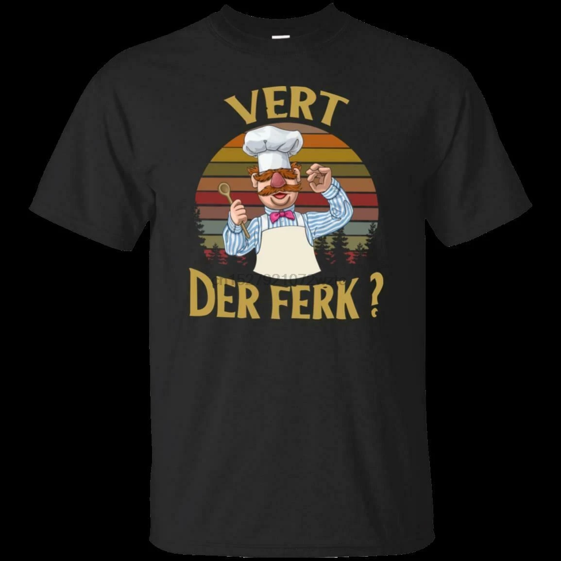 Шведский шеф повар вер дер ферк закат черная футболка для мужчин женщин S