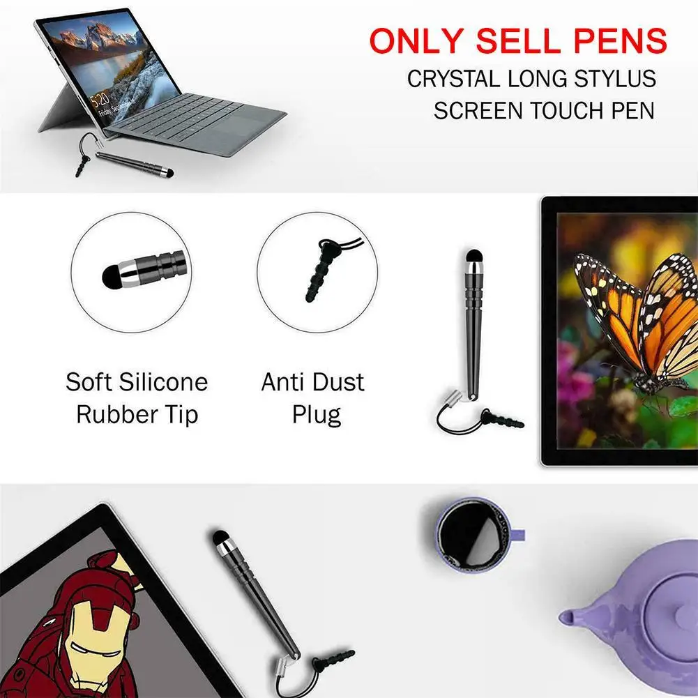 

1pcs Stylish Mobile Phone Capacitive Pen with Dust Stylus Pen Mobile Mini Plug Capacitive Baseball Phone Z9H6