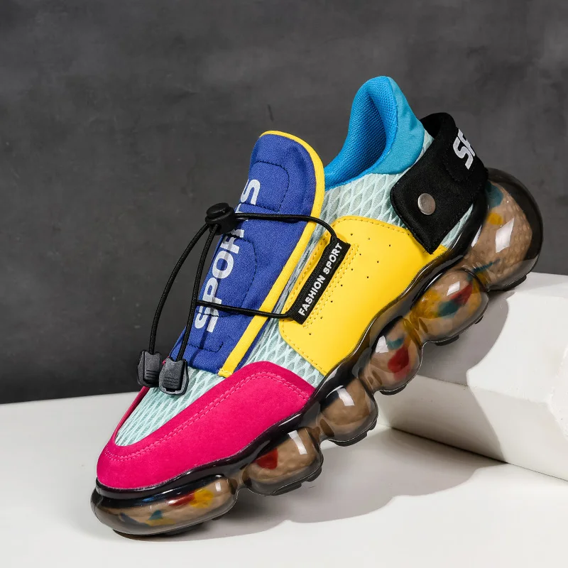 

Fashion Men TPU Shoes Breathable Sneakers Men Comfortable Popcorn Bottom Cushioning Trend Trainers Lightweight Male Walking Shoe