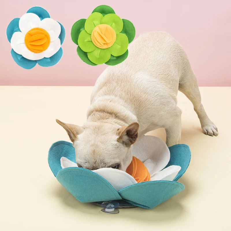 

Dog Snuffle Mat Pet Slow Dispensing Feeder Puzzle Toys Sniffing Pad Suction Cup Dogs Washable Intelligence Training Blankets