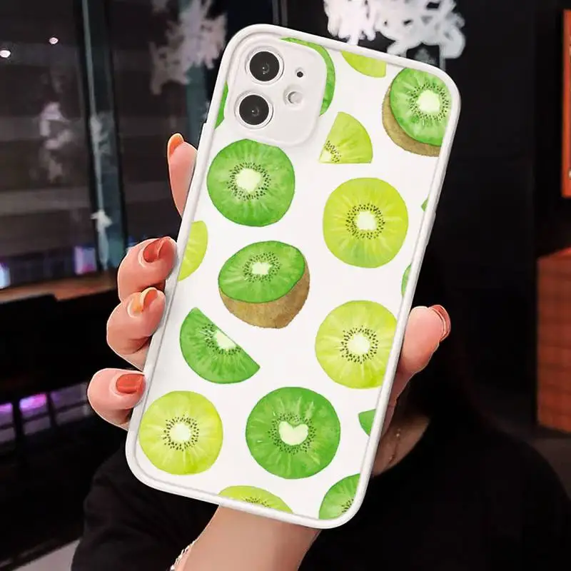 

Kiwi fruit Phone Cases matte transparent For iphone 7 8 11 12 plus mini x xs xr pro max cover
