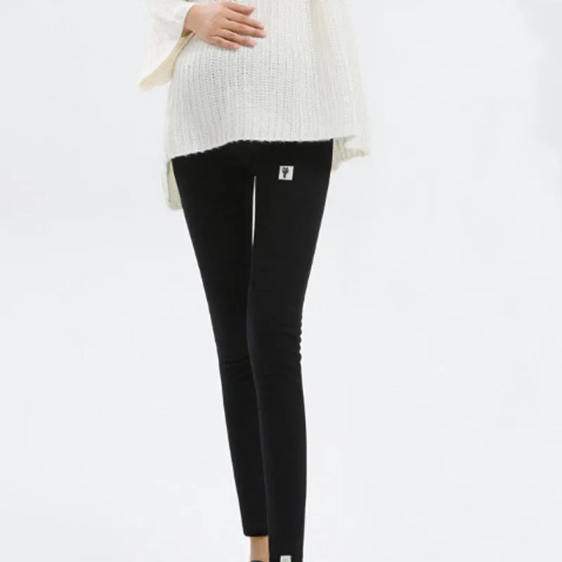Зимние Бархатные Леггинсы для беременных брюки теплая одежда утепленные Одежда