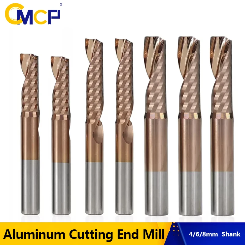 

Фреза CMCP карбидная для резки алюминия, 4/6/8 мм, хвостовик с одной канавкой, для гравировки металла, фреза с покрытием TiCN