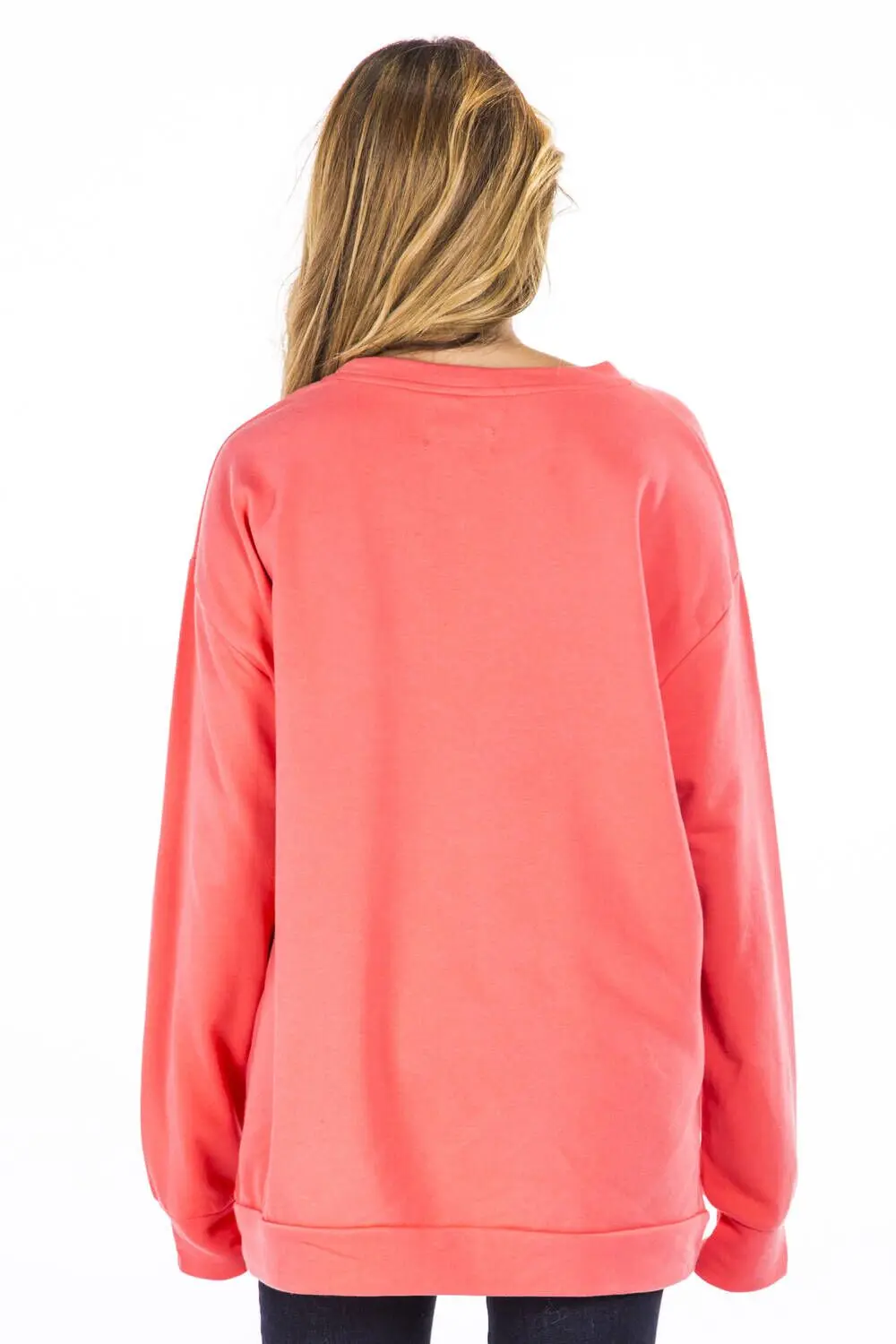 

Bisiklet Yaka Pembe Kadn Sweatshirt