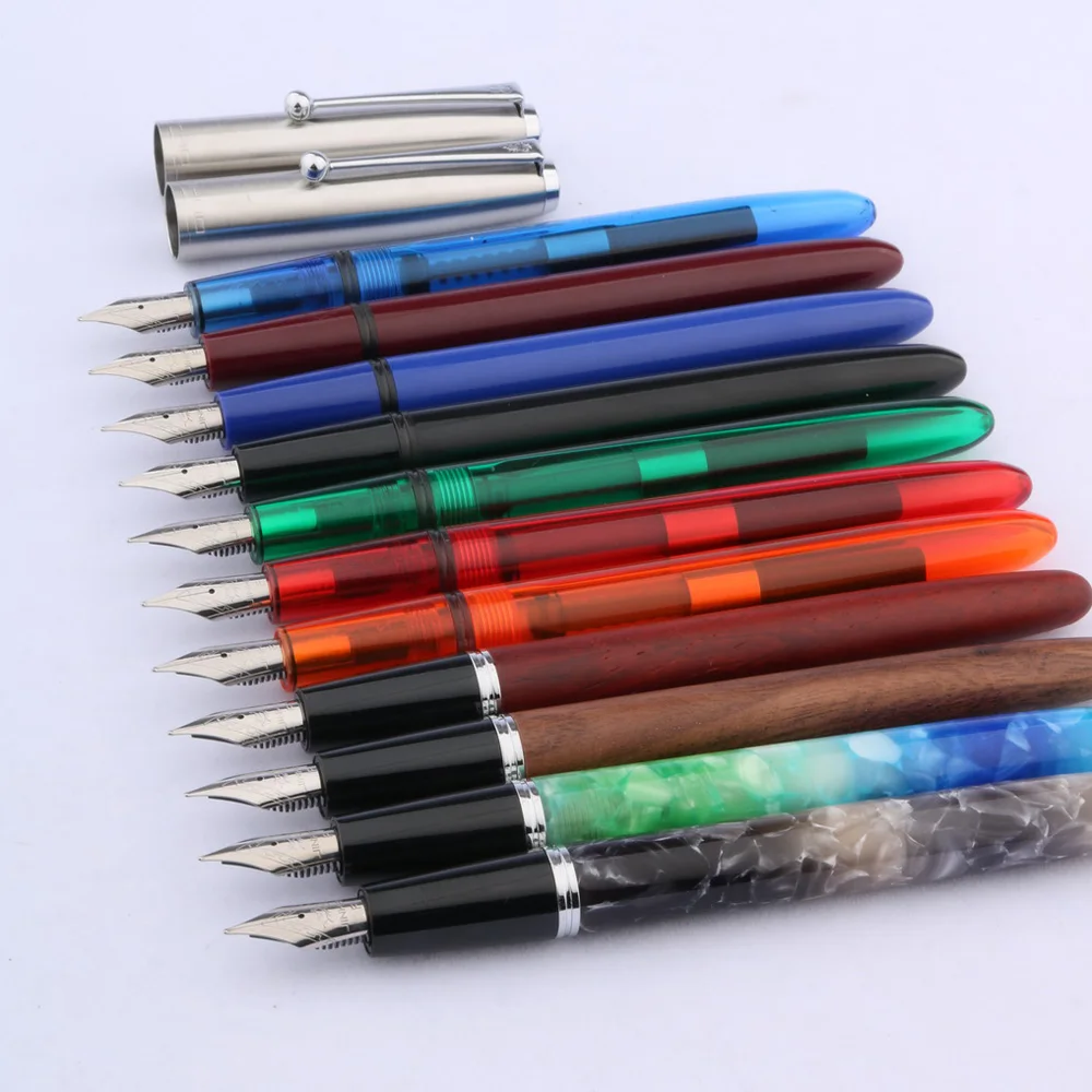 Фото Jinhao 51-A Классическая перьевая ручка из нержавеющей стали пластиковые прозрачные акриловые канцелярские принадлежности студенческие офисн... №4
