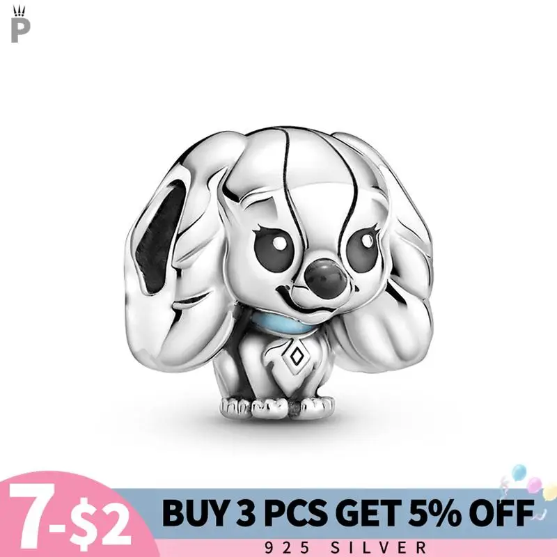 

100% Real 925 Sterling Silver Beads Cute Lady Charms for Women Fit Origainal Pandora Bracelets Bangles DIY Jewelry Women Gift