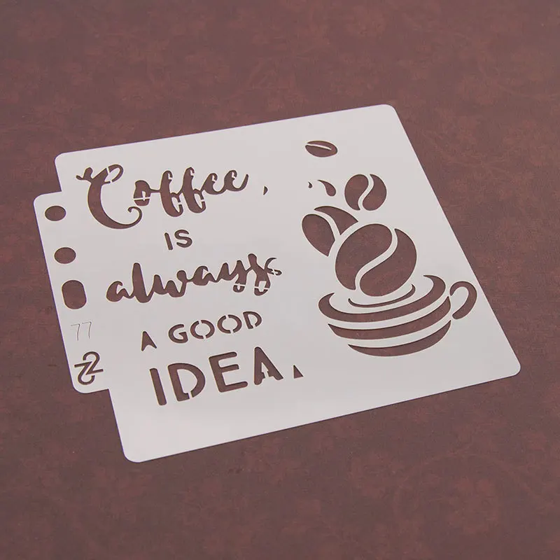

Coffee pvc Layering Stencils for Diy scrapbook coloring,painting stencil,home decor diy etc. Product image