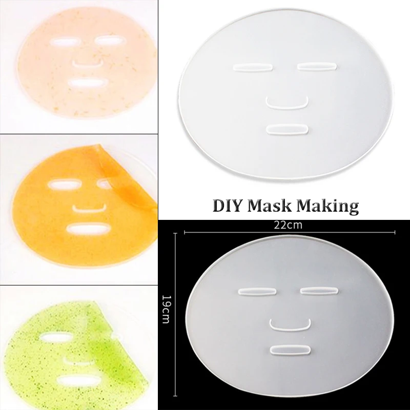 

free shipping Reuseable DIY Facial Mask Plate for Fruit Vegetable Mask Machine Maker Clear Silicone Mask Mold Tray Mask Making