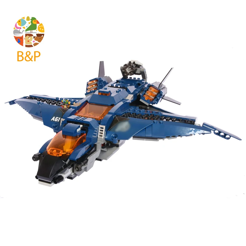 Новинка 2019 76126 872 шт Супер Герои серии Мстители Ultimate Quinjet Модель Строительный Блок