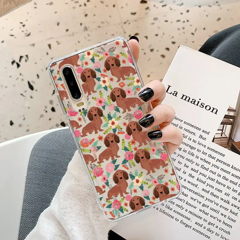 

Animal flower dog cat cute Phone Case Transparent for Samsung A71 S9 10 20 HUAWEI p30 40 honor 10i 8x xiaomi note 8 Pro 10t 11
