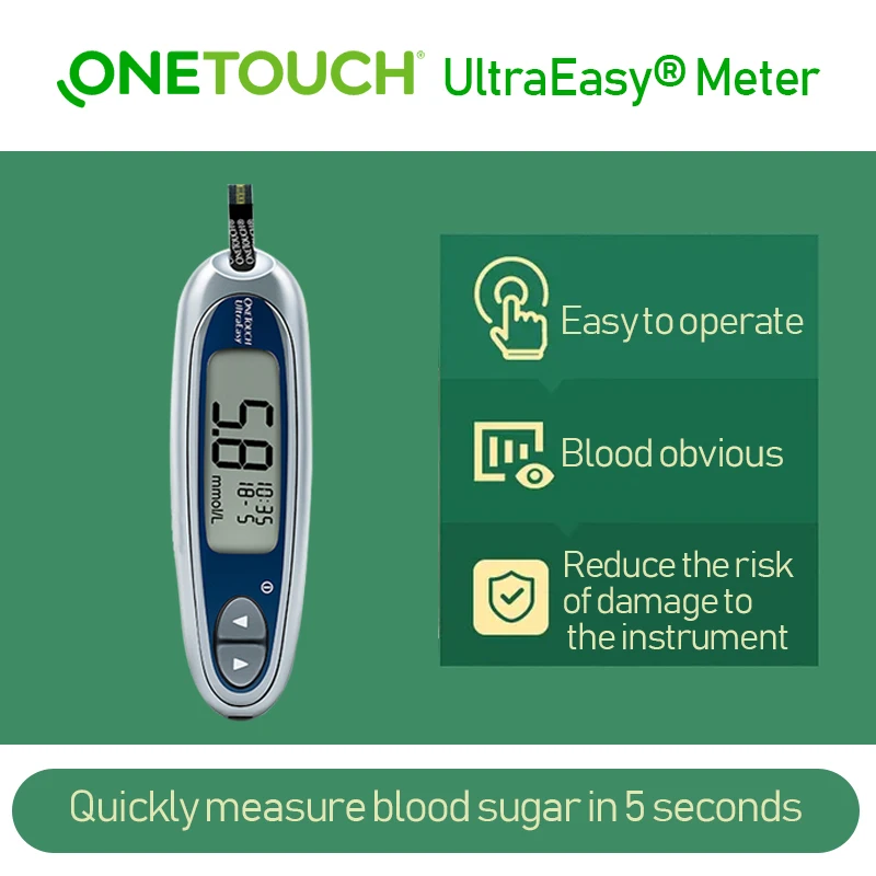 

OneTouch Ultra Easy Blood Glucose Meter & Test Strips & Lancets 25/50/100pcs Medical Sugar Monitor Glucometer Diabetes Tester