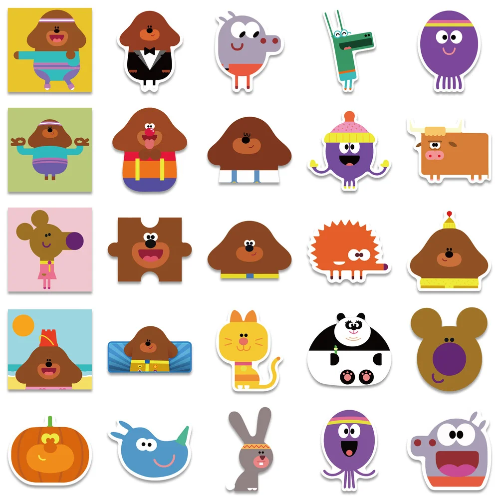 50 шт./компл. Hey Duggee водонепроницаемые наклейки сделай сам Детский чемодан телефон