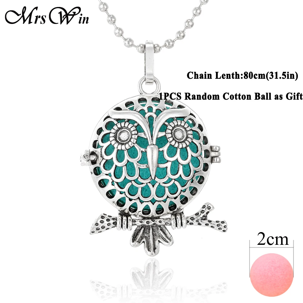 Аромадиффузор ожерелье сова цепочка до ключиц кулон духи эфирное масло