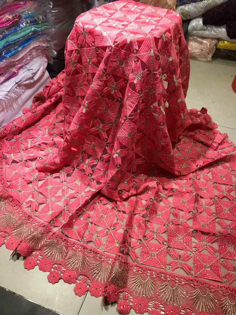 Африканские кружевные ткани для вечернего платья нигерийская французская