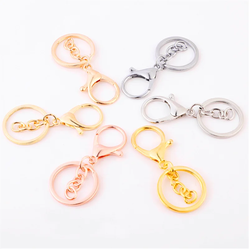 4 шт./лот кольцо для ключей 30 мм длина 68 застежка Лобстер крючок брелоки бижутерии
